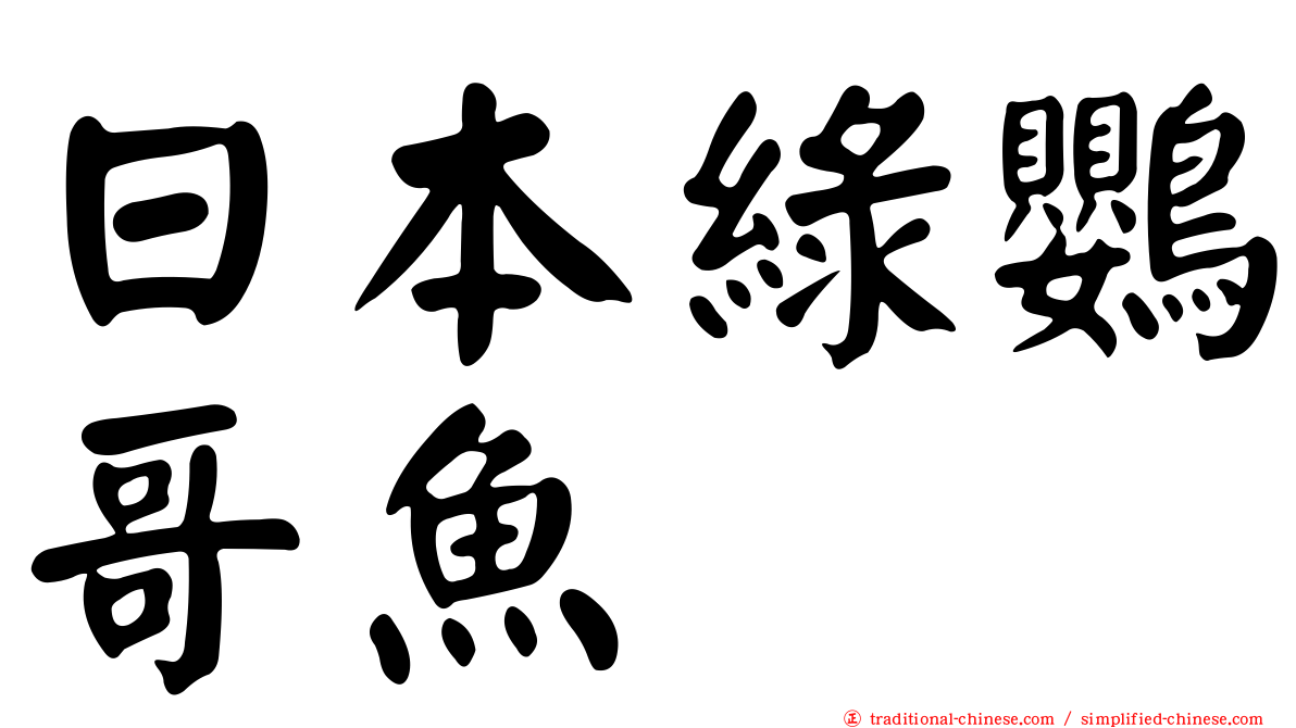 日本綠鸚哥魚