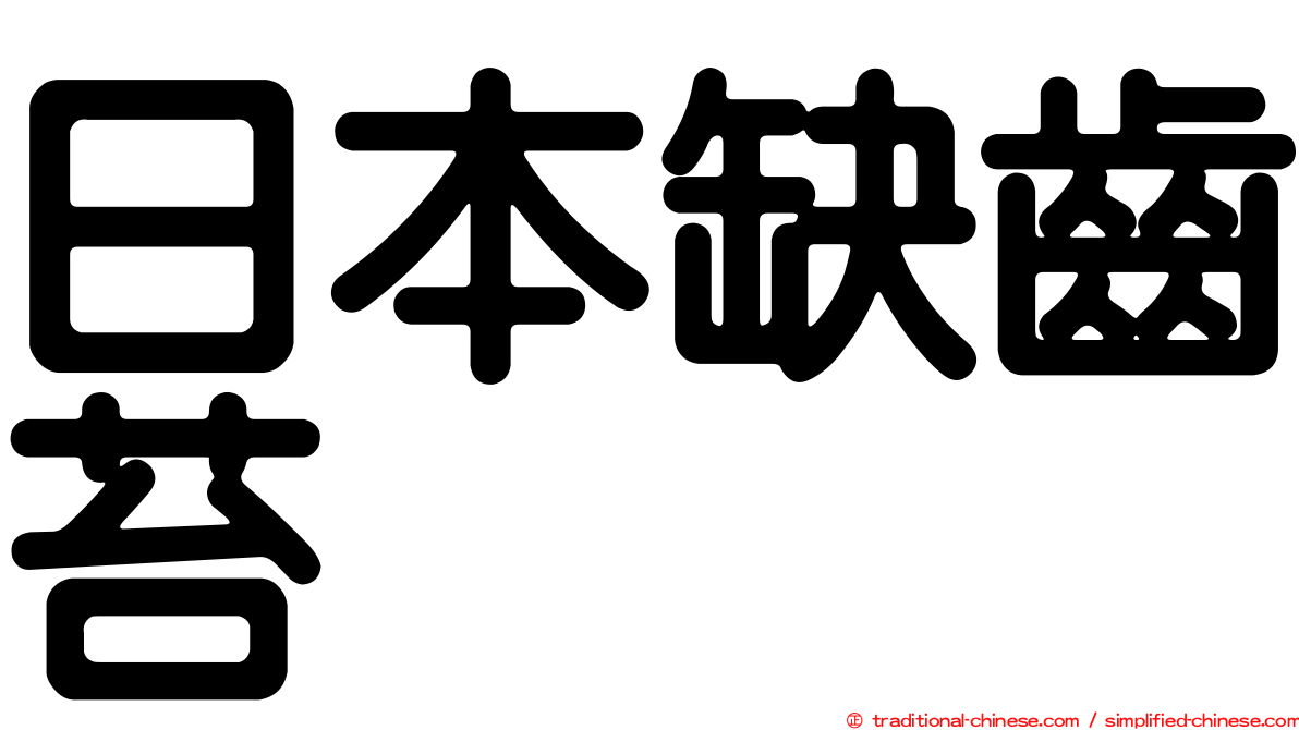 日本缺齒苔