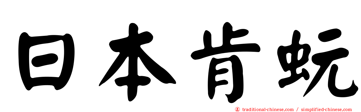 日本肯蚖