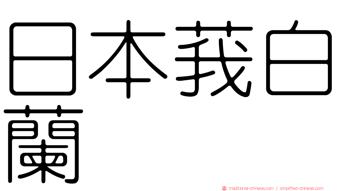 日本莪白蘭