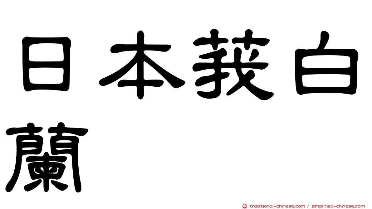 日本莪白蘭