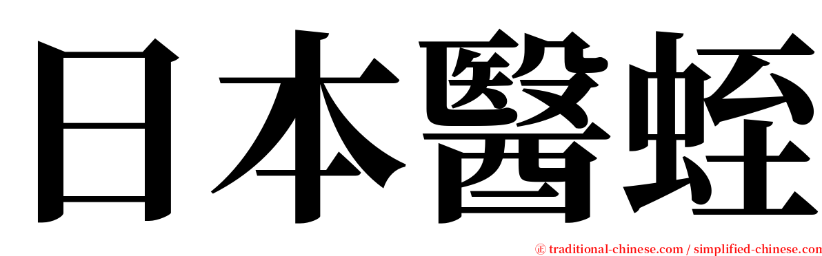 日本醫蛭 serif font