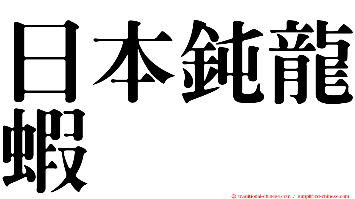 日本鈍龍蝦