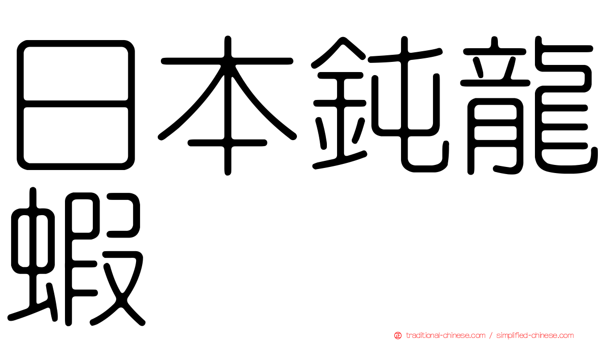 日本鈍龍蝦