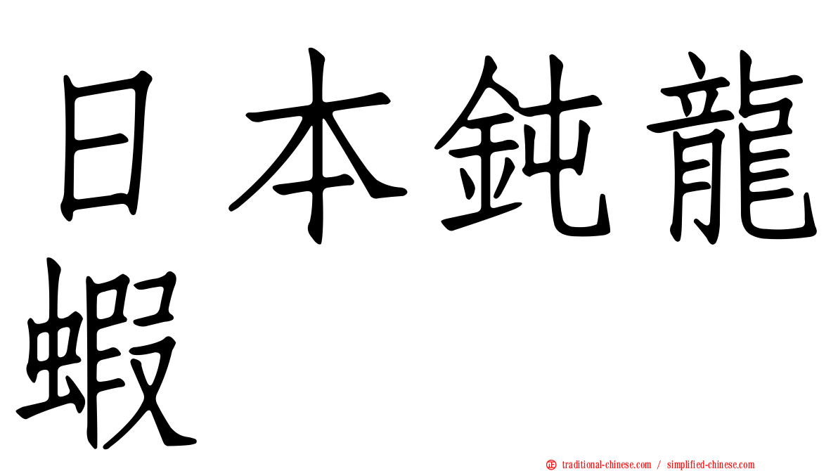 日本鈍龍蝦