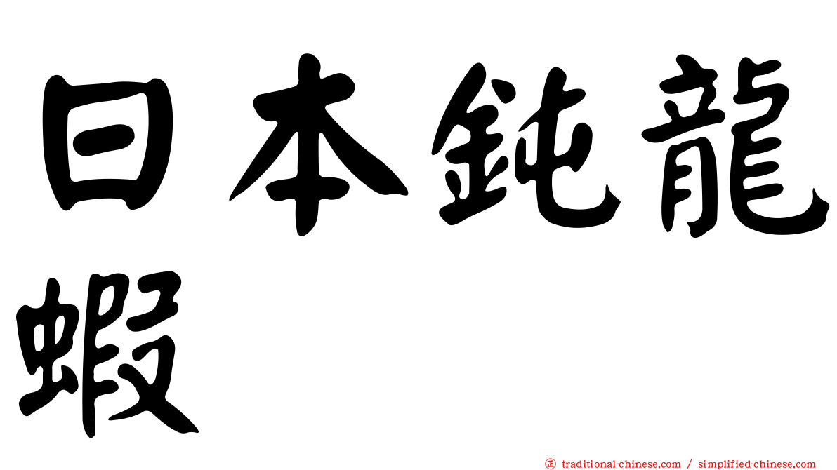 日本鈍龍蝦