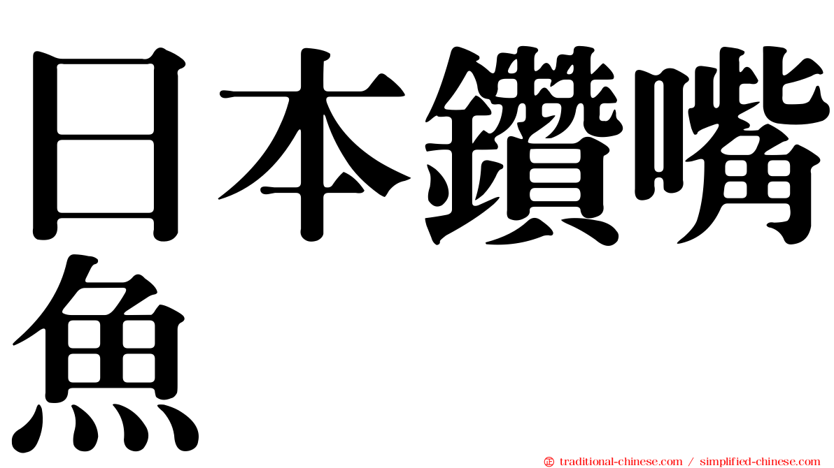 日本鑽嘴魚