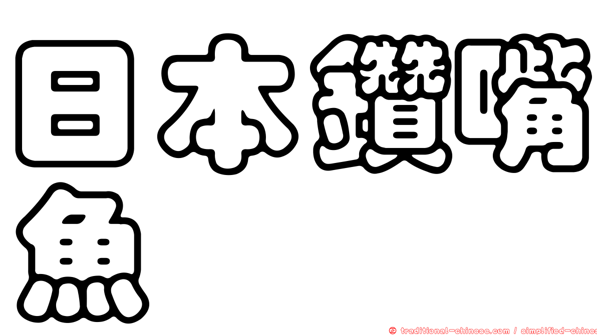 日本鑽嘴魚
