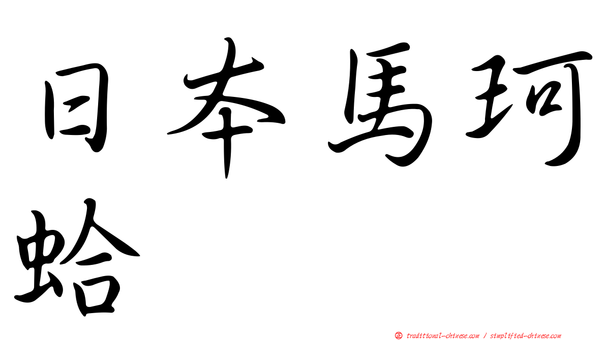 日本馬珂蛤