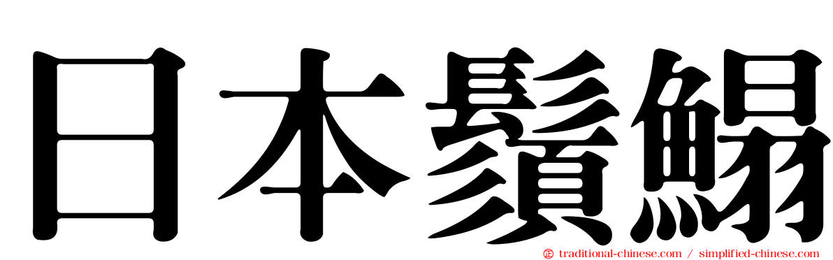 日本鬚鰨