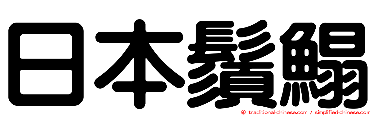 日本鬚鰨