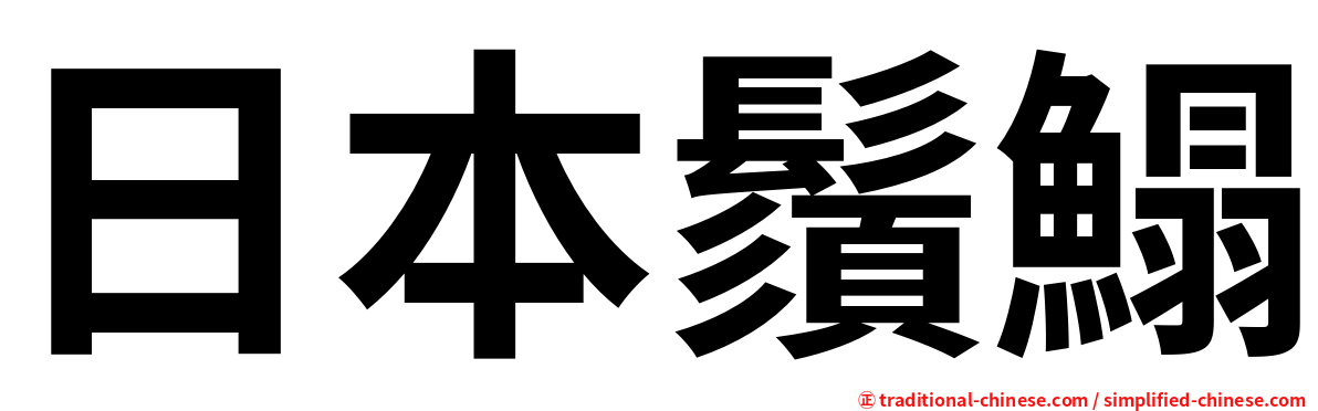 日本鬚鰨