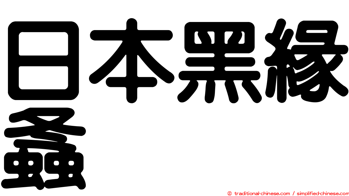 日本黑緣螽