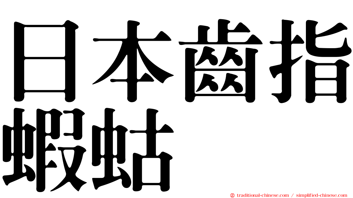 日本齒指蝦蛄