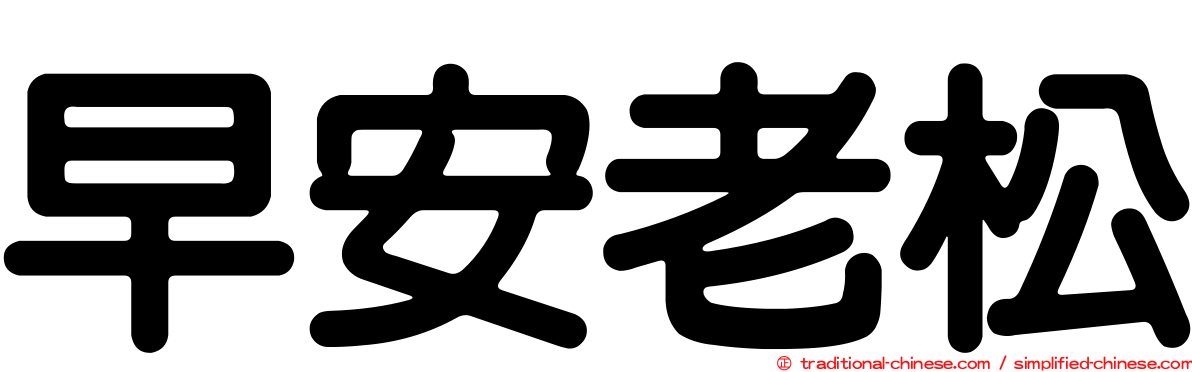 早安老松