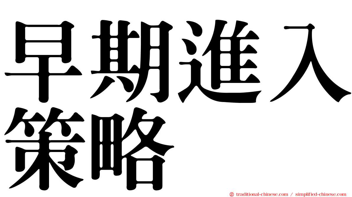 早期進入策略