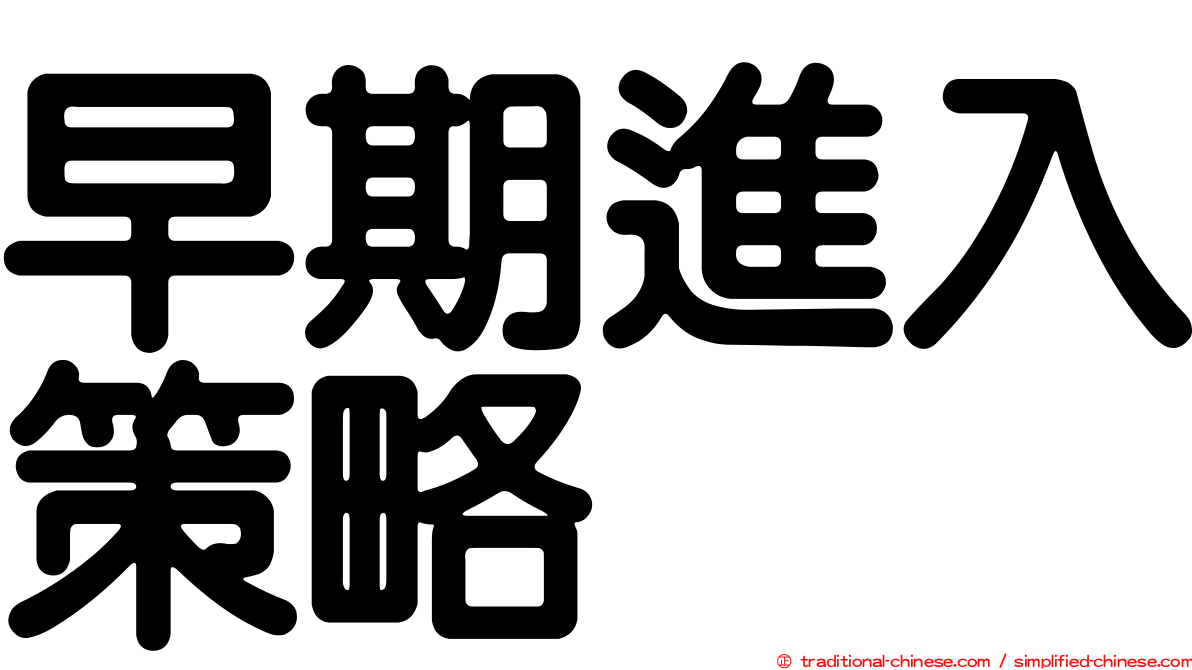 早期進入策略