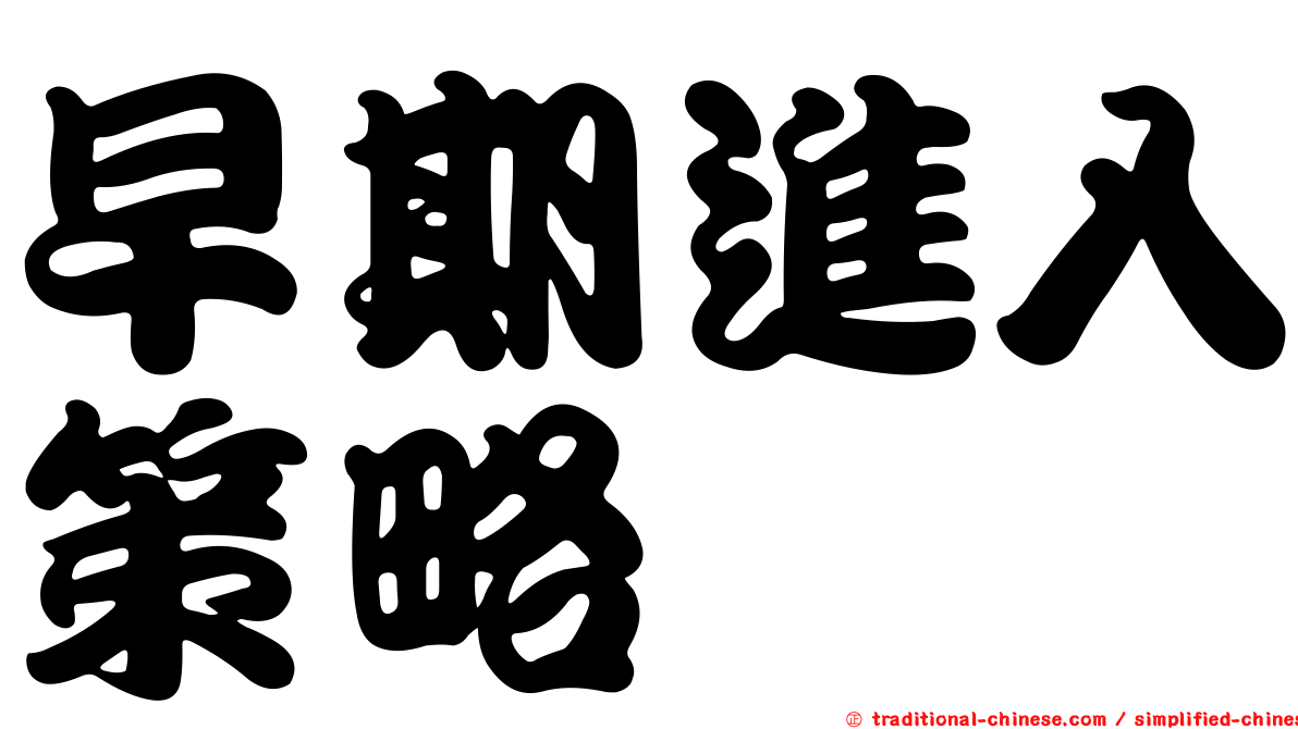 早期進入策略