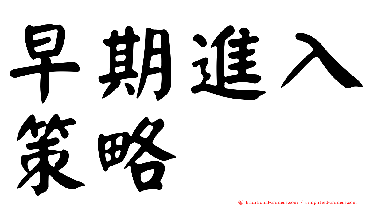 早期進入策略