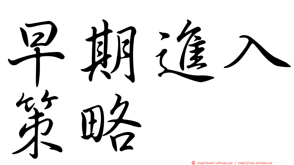 早期進入策略