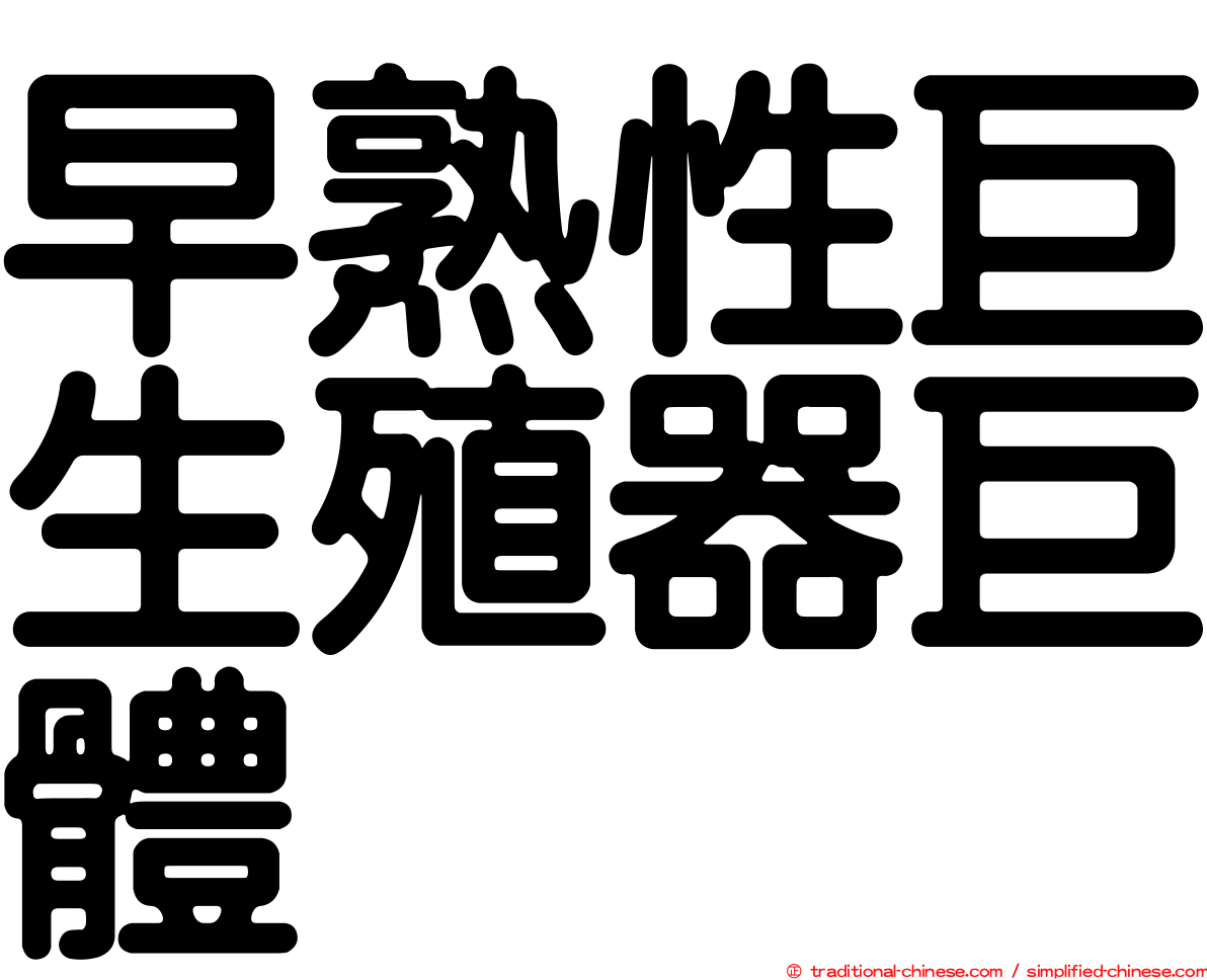 早熟性巨生殖器巨體