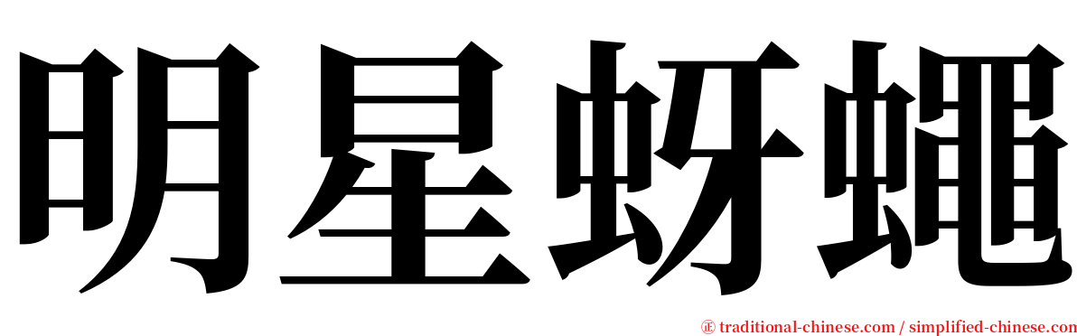 明星蚜蠅 serif font