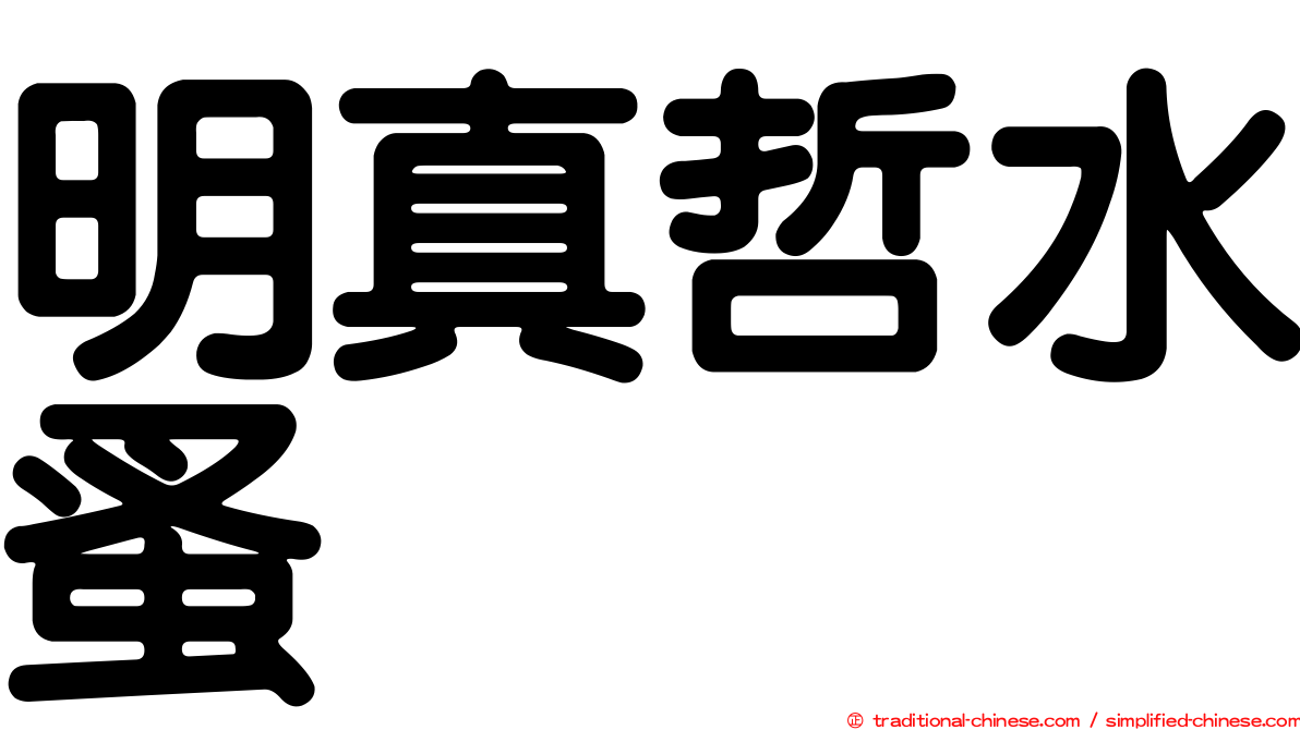 明真哲水蚤