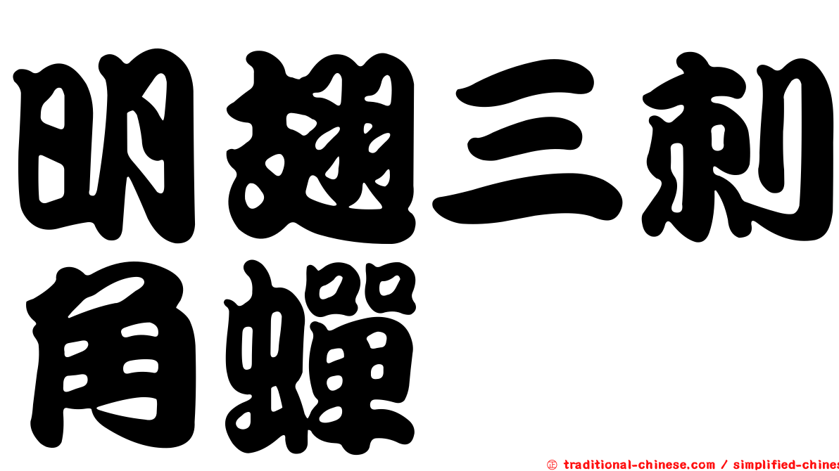 明翅三刺角蟬