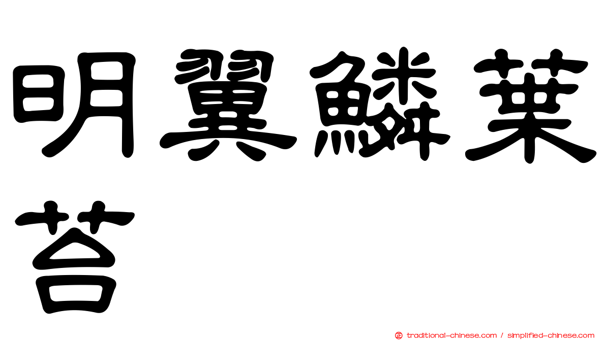 明翼鱗葉苔