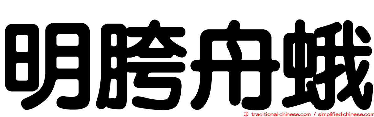 明胯舟蛾