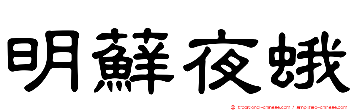 明蘚夜蛾