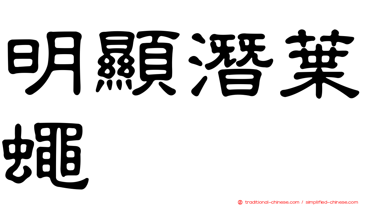 明顯潛葉蠅