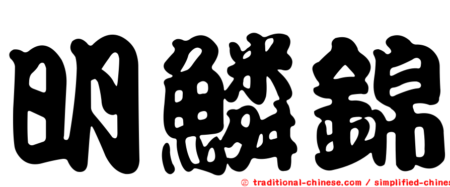 明鱗錦