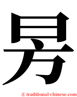 昘 serif font