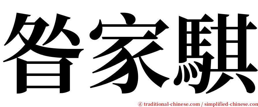 昝家騏 serif font