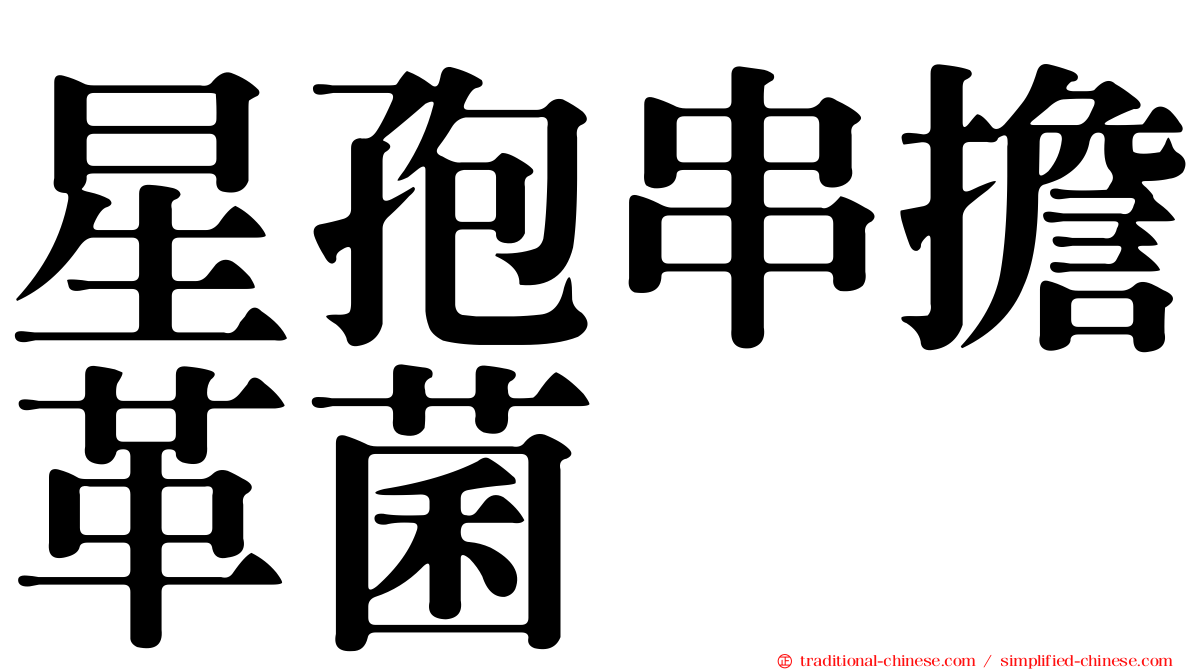 星孢串擔革菌