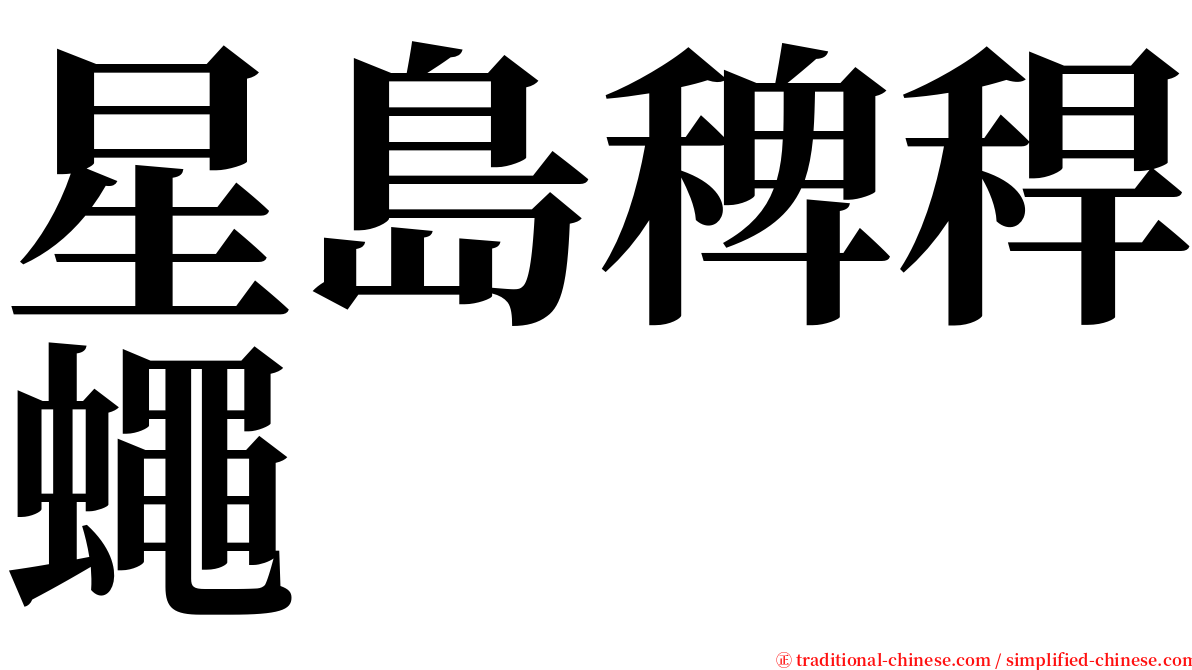 星島稗稈蠅 serif font