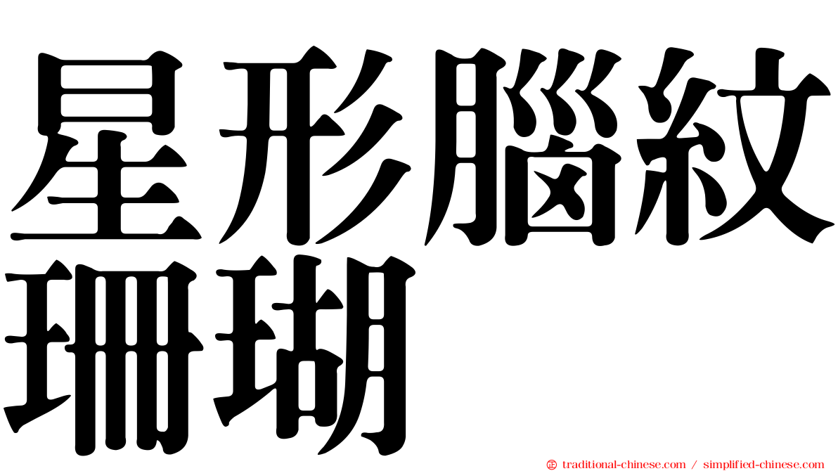 星形腦紋珊瑚