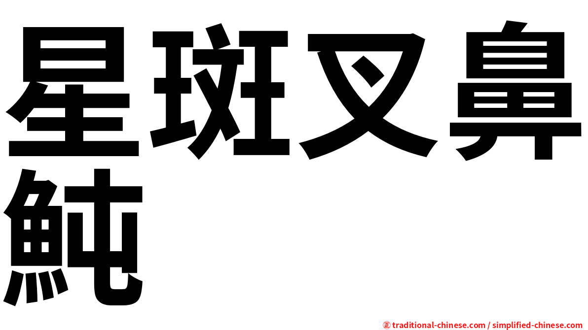 星斑叉鼻魨