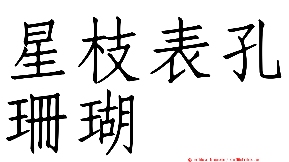 星枝表孔珊瑚