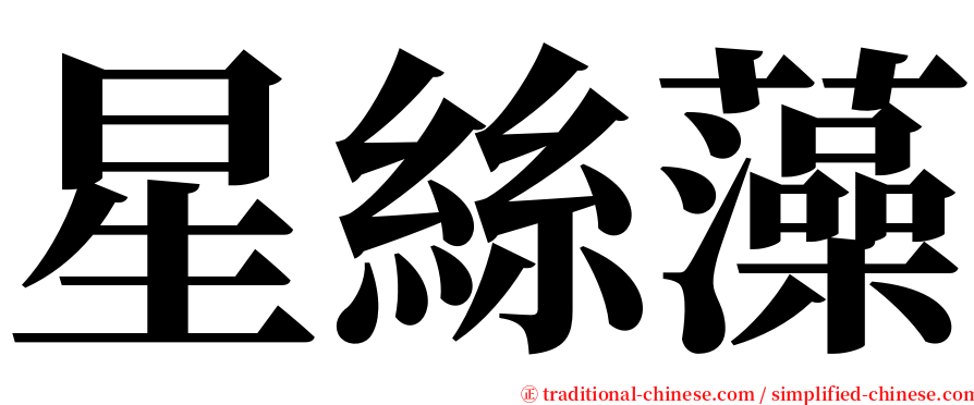 星絲藻 serif font