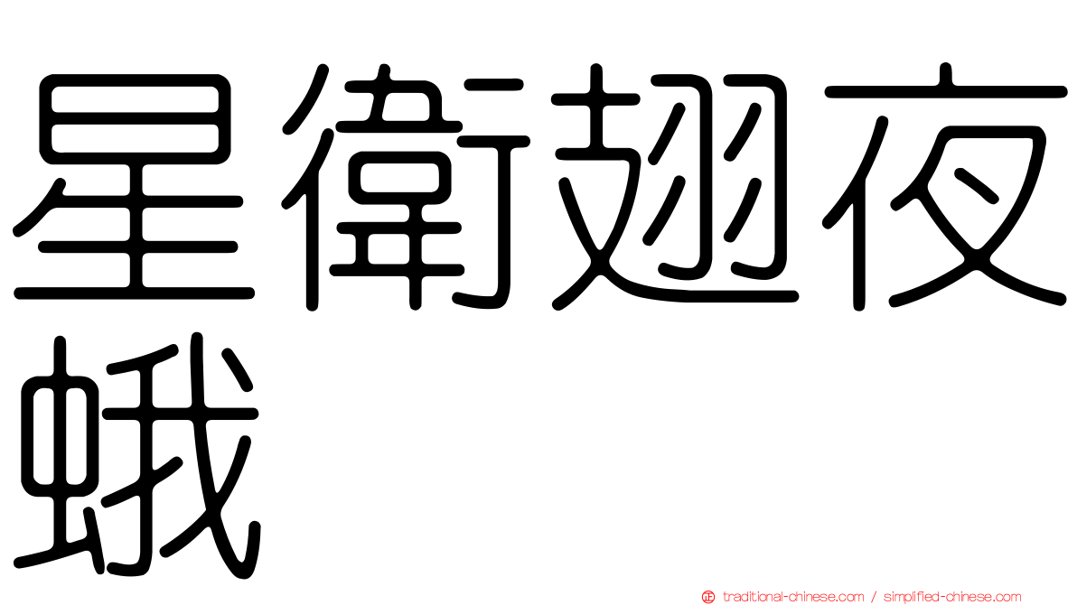 星衛翅夜蛾