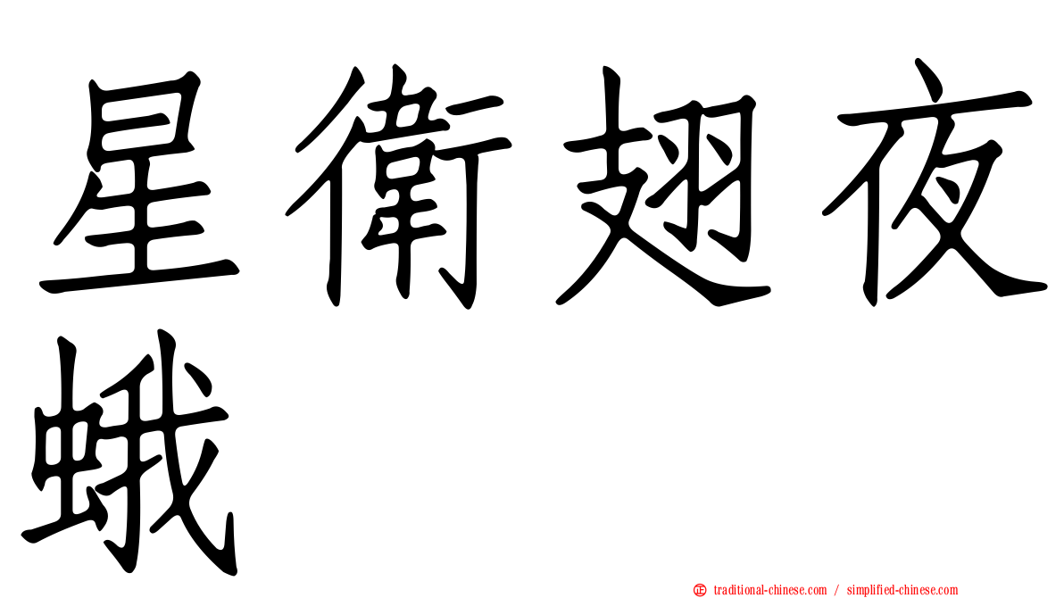 星衛翅夜蛾