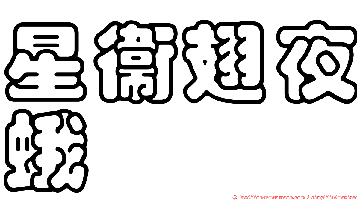 星衛翅夜蛾
