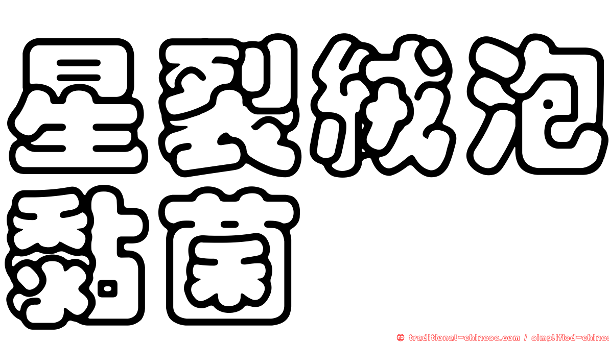 星裂絨泡黏菌