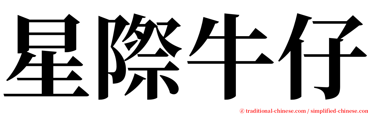星際牛仔 serif font