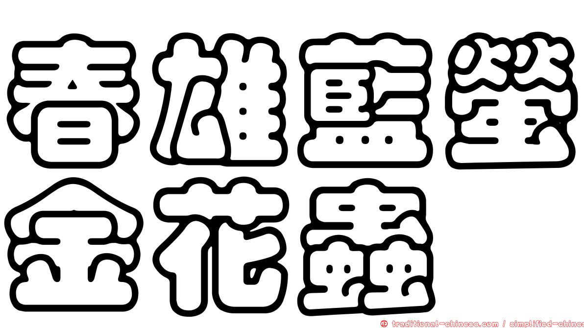 春雄藍螢金花蟲