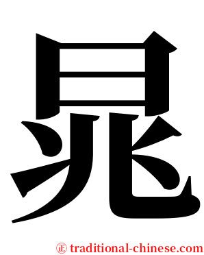 晁 serif font