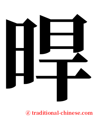 晘 serif font