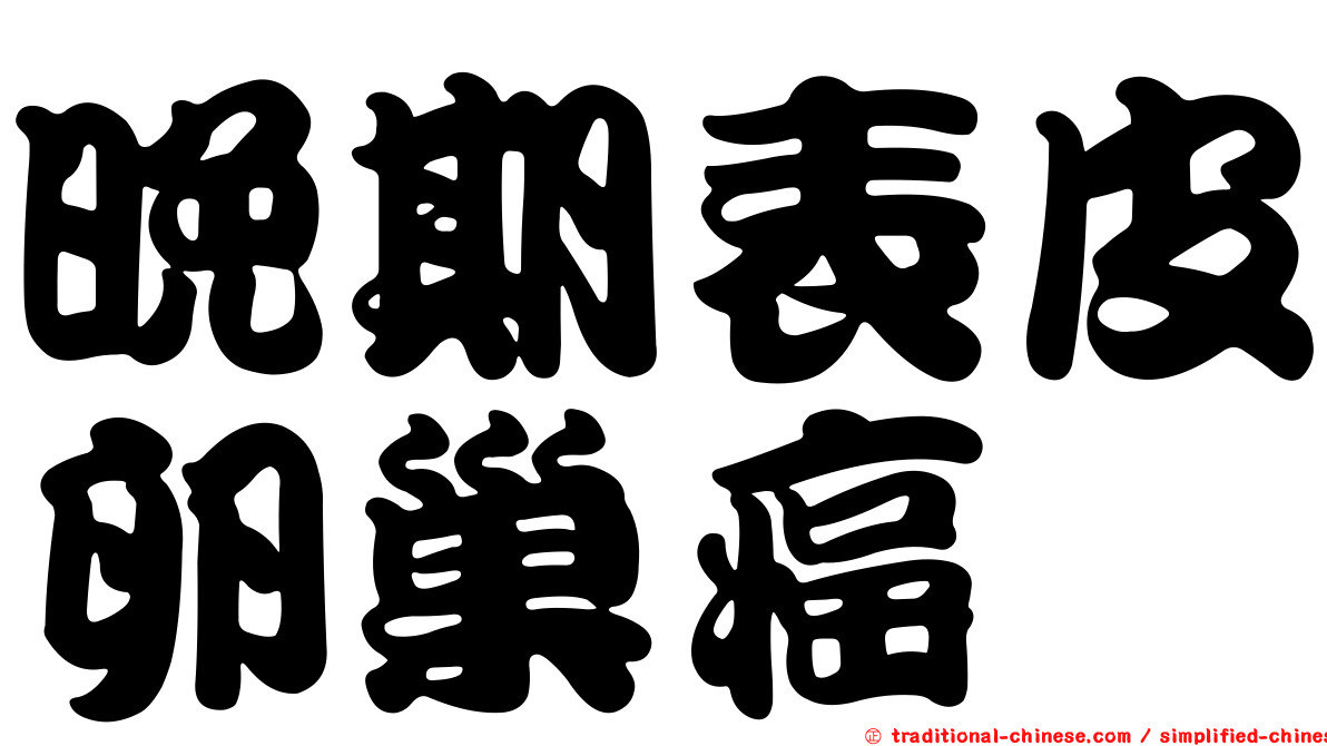 晚期表皮卵巢癌